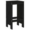 vidaXL Tabourets de bar lot de 2 noir 40x36x75 cm bois massif de pin