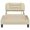 vidaXL Cadre de lit sans matelas Hvar crème 90x190 cm tissu