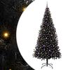 vidaXL Sapin de No&euml;l avec 300 LED avec support Noir 240 cm PVC