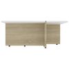 vidaXL Table basse Blanc ch&ecirc;ne sonoma 79,5x79,5x30cm Bois d'ing&eacute;nierie