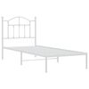 vidaXL Cadre de lit métal sans matelas avec tête de lit blanc 90x200cm