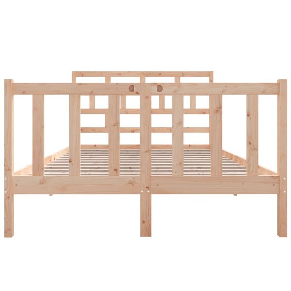 vidaXL Cadre de lit sans matelas bois massif 140x190 cm