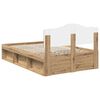 vidaXL Cadre de lit Ch&ecirc;ne artisan 135 x 190 cm Bois de pin massif