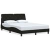 vidaXL Cadre de lit sans matelas noir 140x190 cm tissu