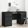 vidaXL Bureau Ch&ecirc;ne noir 140 x 50 x 76 cm Bois d'ing&eacute;nierie