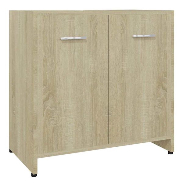 vidaXL Armoire de salle de bain Ch&ecirc;ne sonoma Bois d'ing&eacute;nierie