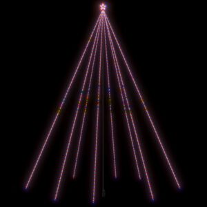 vidaXL Sapin de No&euml;l &agrave; LED Int/Ext&eacute;rieur 1300 LED color&eacute;es 8 m