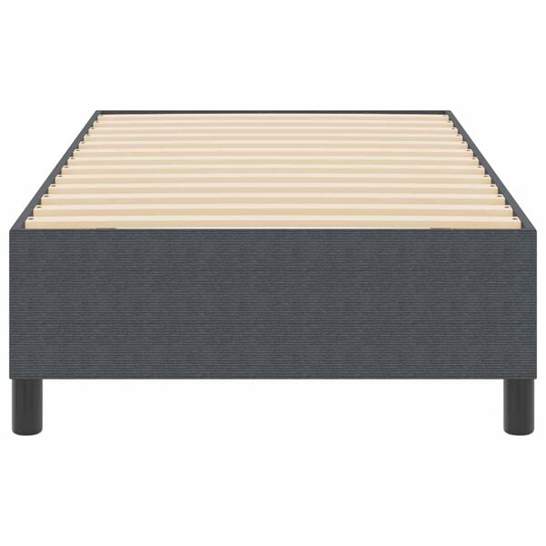 vidaXL Cadre de lit plateforme Gris fonc&eacute; 90 x 190 cm tissu