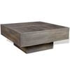 vidaXL Table basse carr&eacute;e Marron fonc&eacute; Bois massif de manguier