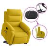 vidaXL Fauteuil de massage inclinable Jaune Velours