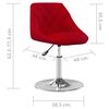 vidaXL Tabouret de bar Rouge bordeaux Velours