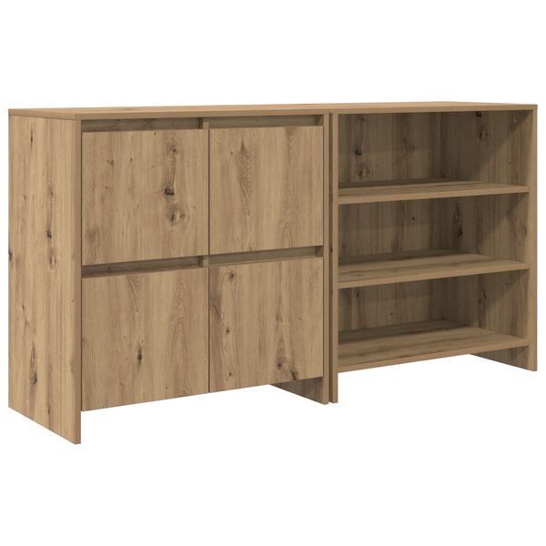 vidaXL Buffet 2 pcs Ch&ecirc;ne artisanal 70 x 41 x 75 cm Bois d'ing&eacute;nierie