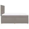 vidaXL Sommier &agrave; lattes de lit avec matelas Taupe 140x200 cm Tissu