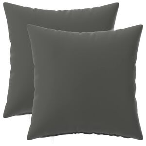 vidaXL Housse de coussin 2 pcs HEERLEN Anthracite 30 x 30 cm Polyester