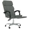 vidaXL Fauteuil inclinable de bureau Gris fonc&eacute; Tissu