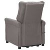 vidaXL Fauteuil de massage Taupe Tissu