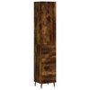 vidaXL Buffet haut Ch&ecirc;ne fum&eacute; 34,5x34x180 cm Bois d'ing&eacute;nierie