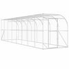 vidaXL Poulailler contre le mur Argent&eacute; 600 x 150 x 215 cm