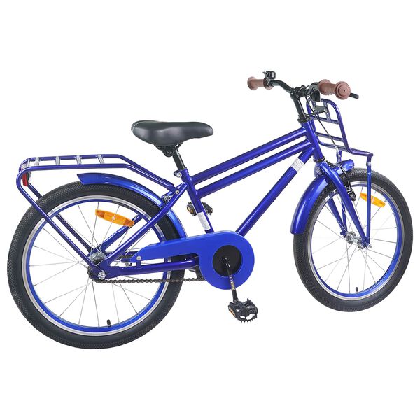 vidaXL V&eacute;lo pour Enfants 18 Pouces pour les 5-7 ans Bleu fonc&eacute;