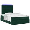 vidaXL Cadre de lit ottoman avec matelas vert fonc&eacute; 120x200 cm velours