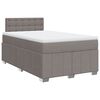 vidaXL Sommier &agrave; lattes de lit avec matelas taupe 120x190 cm tissu