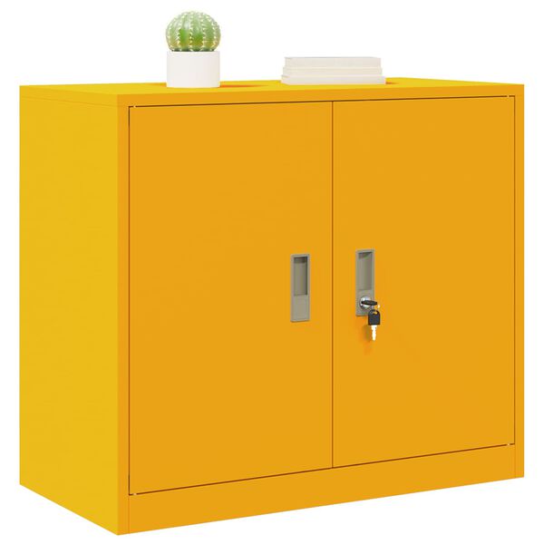 vidaXL Armoire de rangement Jaune moutarde 80 x 40 x 70 cm Acier