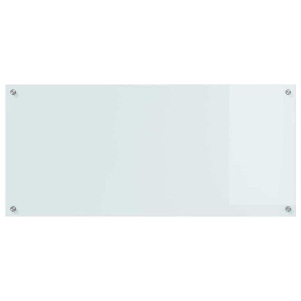 vidaXL Protection de cuisine Blanc 110 x 50 x 0,6 cm verre tremp&eacute;