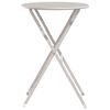 vidaXL Table bistrot Beige Ø50x71 cm Acier revêtu de poudre