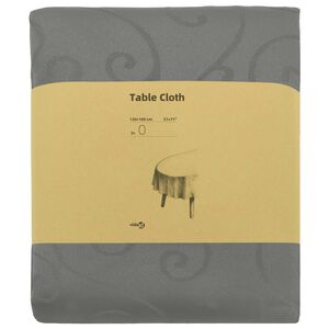 vidaXL Tissu de Table 5 pc ovale Gris clair 130 x 180 cm