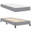vidaXL Lit &agrave; ressorts avec matelas Gris clair 90 x 190 cm tissu