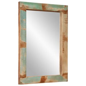vidaXL Miroir 70x50 cm bois massif de r&eacute;cup&eacute;ration et verre