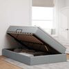 vidaXL Lit avec rangement et matelas Gris clair 120 x 200 cm Polyester