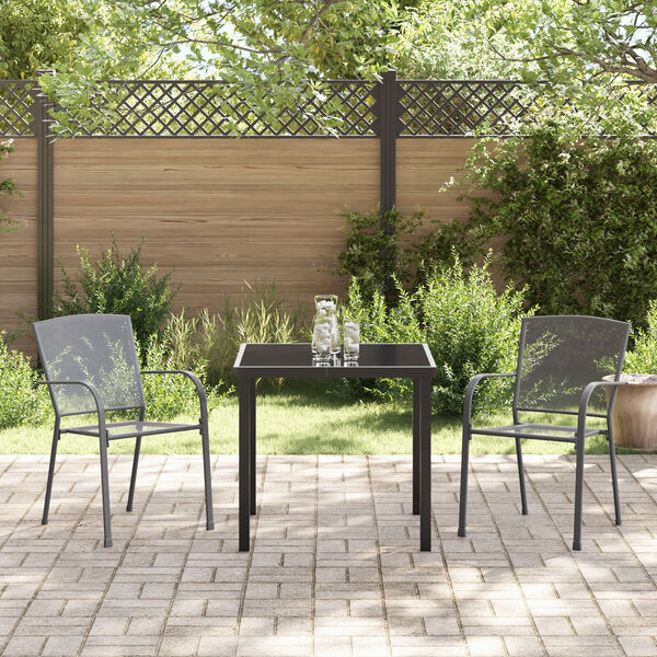 vidaXL Ensemble de salle &agrave; manger pour jardin 5 pcs Anthracite