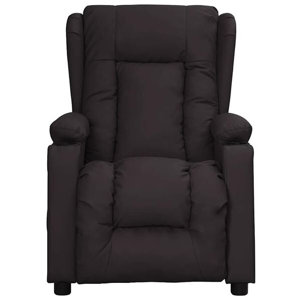 vidaXL Fauteuil de massage Noir Similicuir