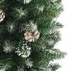 vidaXL Arbre de No&euml;l artificiel slim avec 150 LED Vert et blanc 150 cm