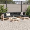 vidaXL Salon de jardin 6 pcs avec coussins bois de pin massif