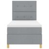 vidaXL Lit à ressorts avec matelas Gris clair 90 x 200 cm tissu