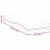 vidaXL Matelas Blanc et Gris 90 x 200 cm Mousse à Mémoire