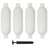 vidaXL Pare-choc de bateau 4 pcs blanc 51x14 cm PVC