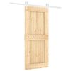 vidaXL Porte coulissante Naturel et Blanc 90 x 210 cm
