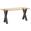 vidaXL Pieds de table &agrave; manger en forme de X, 2 pi&egrave;ces, acier naturel, 60 x (72-73) cm