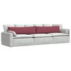vidaXL Coussins de canapé 2 pcs Bordeaux 145 x 40 cm tissu