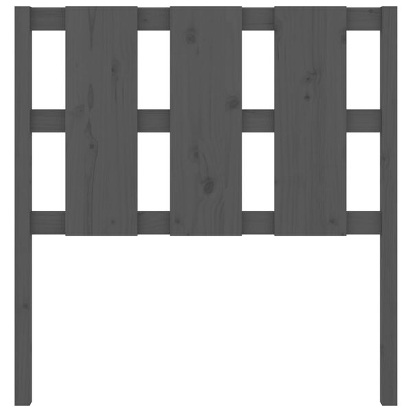 vidaXL T&ecirc;te de lit Gris 95,5x4x100 cm Bois massif de pin