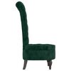 vidaXL Chaise &agrave; dossier haut vert fonc&eacute; velours conception de bouton
