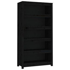vidaXL Biblioth&egrave;que Noir 80x35x154 cm Bois de pin massif