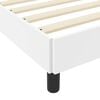 vidaXL Cadre de lit avec matelas Blanc pur 160 x 200 cm tissu
