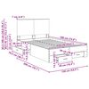 vidaXL Cadre de lit Ch&ecirc;ne fum&eacute; 135 x 190 cm Bois d'ing&eacute;nierie