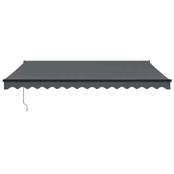 vidaXL Auvent r&eacute;tractable anthracite 4x3 m tissu et aluminium