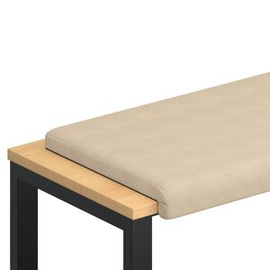 vidaXL Coussin de banc Microfibre Cr&egrave;me Profondeur 35 cm