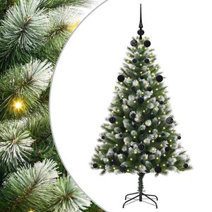vidaXL Sapin de No&euml;l artificiel &agrave; charni&egrave;re avec neige en flocons